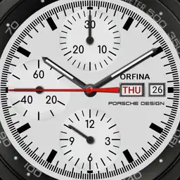 design chrono watch.white dial limited military