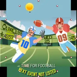 FOOTBALL Players" Jerseys Show the Time w/Moving Ball - WOS6