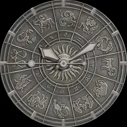 Brute Minimalistic Zodiac Calendar Wheel Interactive Watch
