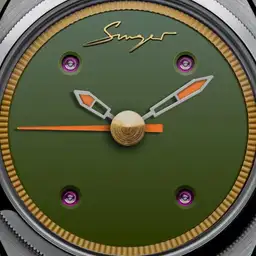 Singer Reimagined CABALLERO Empire Green Minimalistic Designer Watch
