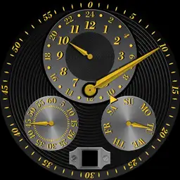 Brute THE REGULATOR 24h Split Time Small Seconds Gold Silver Black Watch