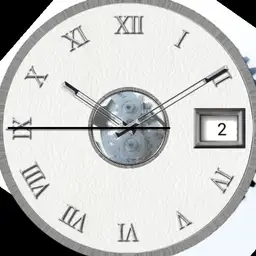 Virtual mechanical watch with GIF animation White ver