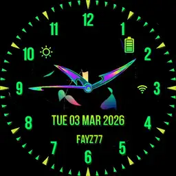 rainbow chrono motion watch face 2