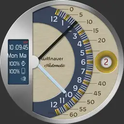 Wittnauer 1970s Futurama Sector 1000 Jump Hour Automatic