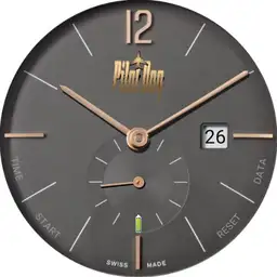 Pilot Dog Classic Analog with Hidden Digital Dual Time / Chrono