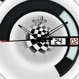 The Black White Red Animation Radial 2
