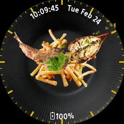 Surf and Turf on 3 black plates