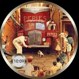 Norman Rockwell art watch with app launcher for Samsung Galaxy Watch