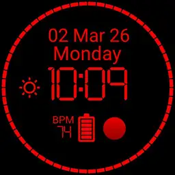 Just My Watch - Digital All Red