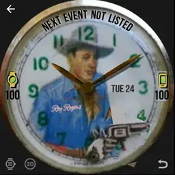ROY ROGERS & GENE AUTRY Alternate w/Moving Guns, Dim Radium Dial & Bezels - Multiscreen WOS6
