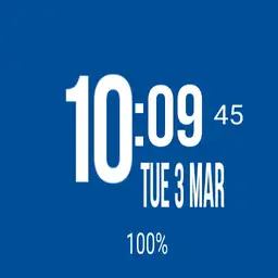 Minimal blue watch face Copy