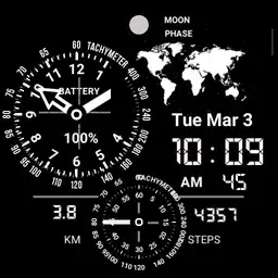 world map and moon phase Copy