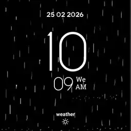 Rainy black and white