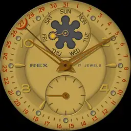 Rex Double Calendar SUNPHASE C.1950s
