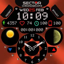 Sector vers. 3 Crono multicolor digital Copy