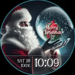 Merry Christmas Santa Snowglobe