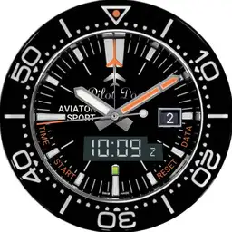 Pilot Dog Aviator Sport Dual Time Combo Diver 9b
