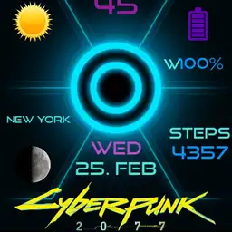 Cyberpunk Future Roboto neon for Xiaomi Mi watch