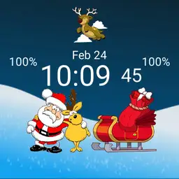 Santa and reindeer on a break Copy