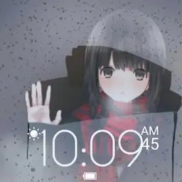 Anime Rain Girl