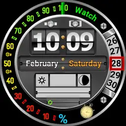 0156 electromechanical clock with stoppwatch