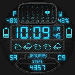 Blue LED Watchface