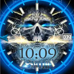Skull blue