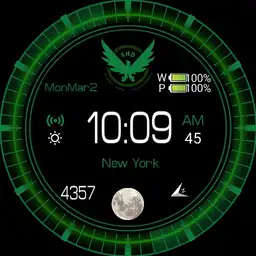 Division Watch Face 12hr Green