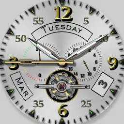 Tourbillon/Gold Analog & Digital XXXII DAY DATE ll WITE & BLACK