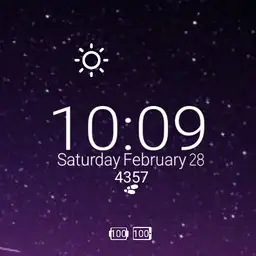 _simple weather, date, steps, battery