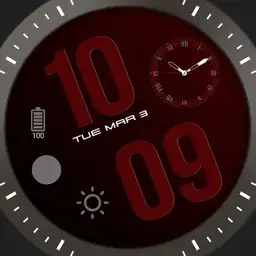 red round clock