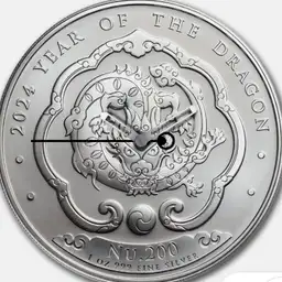 Silver, Bhutan, Year of the Dragon, 200 NU, 2024