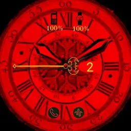 Romantic red clock