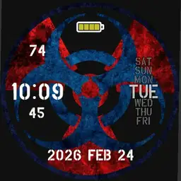 Radiation BioHazard Red/Blue 12Hr