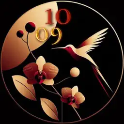 Flowers collection : Orchids & Hummingbird
