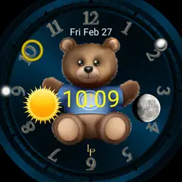 Teddy Time Blue Watchface