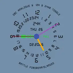Dbc Analogue w 12h/24hr toggle