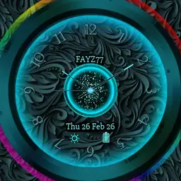 Light teal colour watch face.