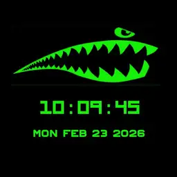 Black/Green Shark