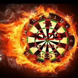 Flaming Dart Board