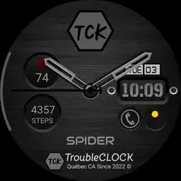 TroubleClock Grey Spider