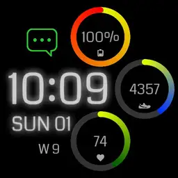 Ticwatch E3 Fit Watch message button no wallpaper