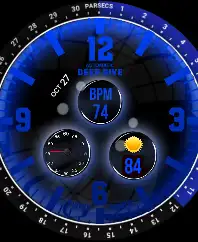 Large face watch in Blue