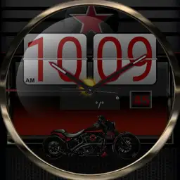 Flip Clock script animated - Harley Davidson