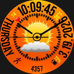 Circular digital weather clock Copy