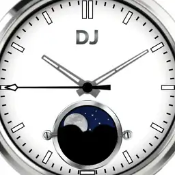 white dail / tritium / moonphase