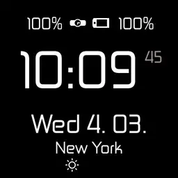 Simple digital battery and weather info Copy