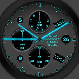 Black Carbon Neon Blue v2 P155