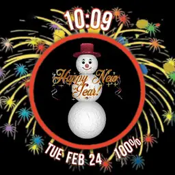 Winking Snowman Says Happy New Year