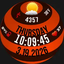 digital big simple circular watch